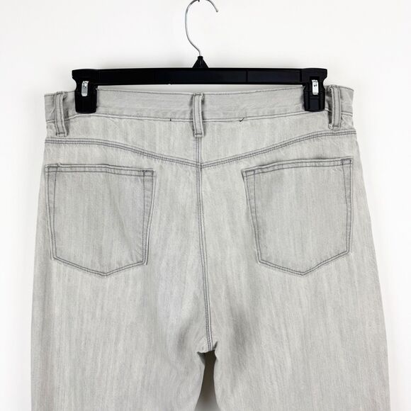 Gap Straight Fit Jeans Men's Light Grey 5 Pocket Faded Denim Size 35/32 - Picture 6 of 15